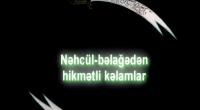 Nəhcül-Bəlağə-Hz.Əlinin (ə) hikmətli kəlamları (6-cı hissə)