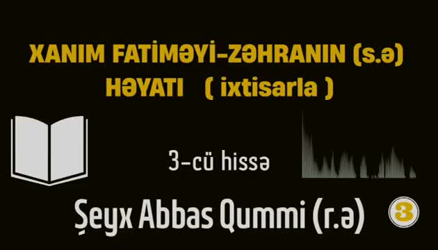 Xanım Fatimeyi Zəhranın (s.ə) həyatı (ixtisarla) 3-cü hissə