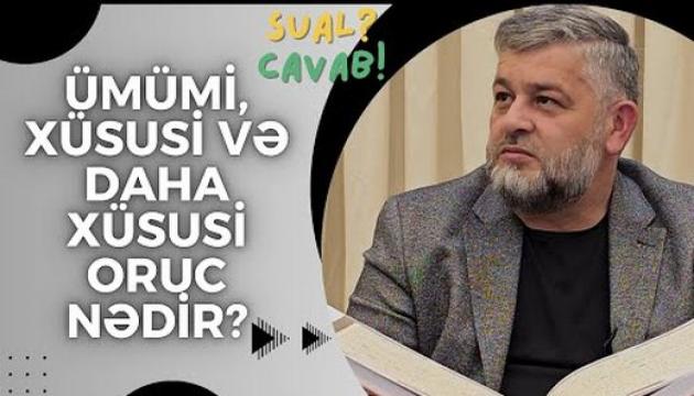 Seyid Rəşid - Ümümi, xüsusi və daha xüsusi oruc nədir